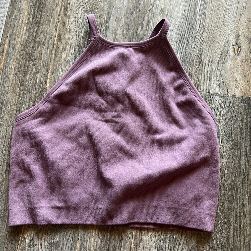 Purple Workout Crop Top